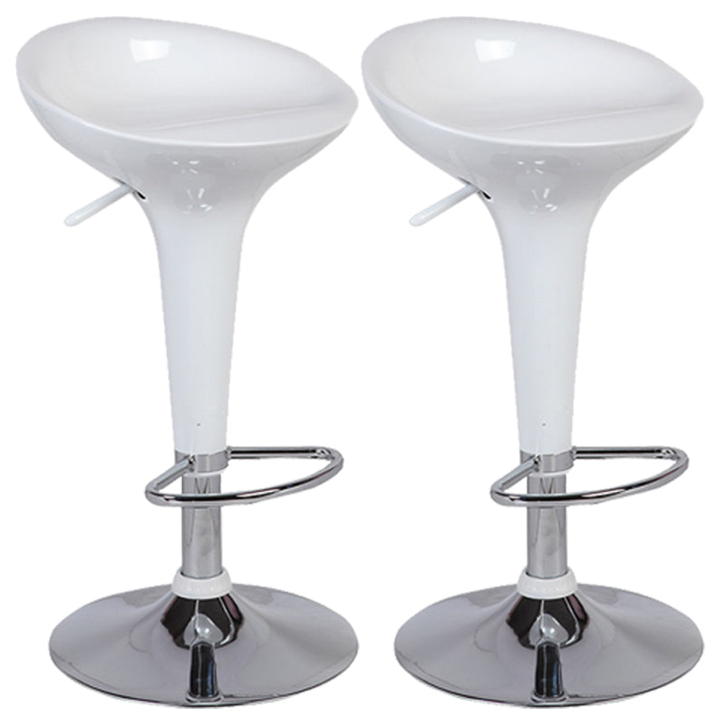 Scandinavian Adjustable Height Counter Stools Metal Bar Stools with Footrest White 2 Piece Set Clearhalo 'Bar Furniture' 'Bar Stools' 'bar_stools' 'furn' 'furn_bar_stools' 'furniture_bar_stools' 'Kitchen & Dining Furniture' 'kitchen&dining_furn' 'kitchen' 'kitchen_furn' Furniture' 4290509