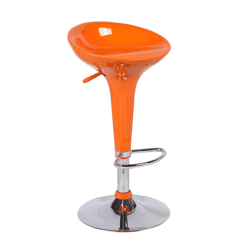 Scandinavian Adjustable Height Counter Stools Metal Bar Stools with Footrest Orange 1 Piece Clearhalo 'Bar Furniture' 'Bar Stools' 'bar_stools' 'furn' 'furn_bar_stools' 'furniture_bar_stools' 'Kitchen & Dining Furniture' 'kitchen&dining_furn' 'kitchen' 'kitchen_furn' Furniture' 4290524
