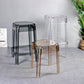 Nordic Plastic Stackable Barstool Simple Indoor Tall Stool with Square Seat Clearhalo 'Bar Furniture' 'Bar Stools' 'bar_stools' 'furn' 'furn_bar_stools' 'furniture_bar_stools' 'Kitchen & Dining Furniture' 'kitchen&dining_furn' 'kitchen' 'kitchen_furn' Furniture' 4290545