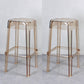 Nordic Plastic Stackable Barstool Simple Indoor Tall Stool with Square Seat Amber 2 Piece Set Bar Stool(30"H) Clearhalo 'Bar Furniture' 'Bar Stools' 'bar_stools' 'furn' 'furn_bar_stools' 'furniture_bar_stools' 'Kitchen & Dining Furniture' 'kitchen&dining_furn' 'kitchen' 'kitchen_furn' Furniture' 4290550