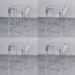 Nordic Plastic Stackable Barstool Simple Indoor Tall Stool with Square Seat Clear 4 Piece Set Short Stool(18"H) Clearhalo 'Bar Furniture' 'Bar Stools' 'bar_stools' 'furn' 'furn_bar_stools' 'furniture_bar_stools' 'Kitchen & Dining Furniture' 'kitchen&dining_furn' 'kitchen' 'kitchen_furn' Furniture' 4290551