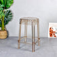 Nordic Plastic Stackable Barstool Simple Indoor Tall Stool with Square Seat Amber 1 Piece Counter Stool(26"H) Clearhalo 'Bar Furniture' 'Bar Stools' 'bar_stools' 'furn' 'furn_bar_stools' 'furniture_bar_stools' 'Kitchen & Dining Furniture' 'kitchen&dining_furn' 'kitchen' 'kitchen_furn' Furniture' 4290559