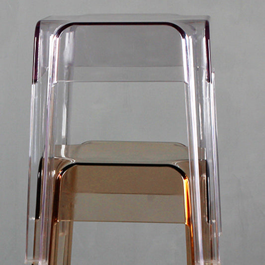 Nordic Plastic Stackable Barstool Simple Indoor Tall Stool with Square Seat Clearhalo 'Bar Furniture' 'Bar Stools' 'bar_stools' 'furn' 'furn_bar_stools' 'furniture_bar_stools' 'Kitchen & Dining Furniture' 'kitchen&dining_furn' 'kitchen' 'kitchen_furn' Furniture' 4290560