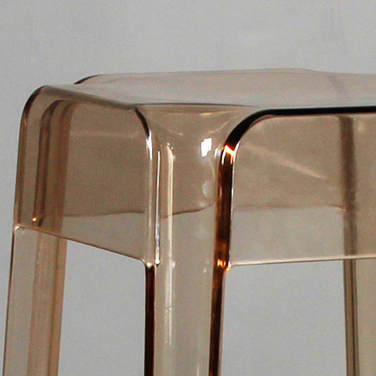 Nordic Plastic Stackable Barstool Simple Indoor Tall Stool with Square Seat Clearhalo 'Bar Furniture' 'Bar Stools' 'bar_stools' 'furn' 'furn_bar_stools' 'furniture_bar_stools' 'Kitchen & Dining Furniture' 'kitchen&dining_furn' 'kitchen' 'kitchen_furn' Furniture' 4290561