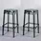Nordic Plastic Stackable Barstool Simple Indoor Tall Stool with Square Seat Smoke Gray 2 Piece Set Bar Stool(30"H) Clearhalo 'Bar Furniture' 'Bar Stools' 'bar_stools' 'furn' 'furn_bar_stools' 'furniture_bar_stools' 'Kitchen & Dining Furniture' 'kitchen&dining_furn' 'kitchen' 'kitchen_furn' Furniture' 4290569