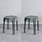 Nordic Plastic Stackable Barstool Simple Indoor Tall Stool with Square Seat Smoke Gray 2 Piece Set Short Stool(18"H) Clearhalo 'Bar Furniture' 'Bar Stools' 'bar_stools' 'furn' 'furn_bar_stools' 'furniture_bar_stools' 'Kitchen & Dining Furniture' 'kitchen&dining_furn' 'kitchen' 'kitchen_furn' Furniture' 4290572