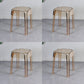 Nordic Plastic Stackable Barstool Simple Indoor Tall Stool with Square Seat Amber 4 Piece Set Short Stool(18"H) Clearhalo 'Bar Furniture' 'Bar Stools' 'bar_stools' 'furn' 'furn_bar_stools' 'furniture_bar_stools' 'Kitchen & Dining Furniture' 'kitchen&dining_furn' 'kitchen' 'kitchen_furn' Furniture' 4290573