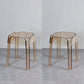 Nordic Plastic Stackable Barstool Simple Indoor Tall Stool with Square Seat Amber 2 Piece Set Short Stool(18"H) Clearhalo 'Bar Furniture' 'Bar Stools' 'bar_stools' 'furn' 'furn_bar_stools' 'furniture_bar_stools' 'Kitchen & Dining Furniture' 'kitchen&dining_furn' 'kitchen' 'kitchen_furn' Furniture' 4290575