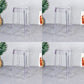 Nordic Plastic Stackable Barstool Simple Indoor Tall Stool with Square Seat Clear 4 Piece Set Counter Stool(26"H) Clearhalo 'Bar Furniture' 'Bar Stools' 'bar_stools' 'furn' 'furn_bar_stools' 'furniture_bar_stools' 'Kitchen & Dining Furniture' 'kitchen&dining_furn' 'kitchen' 'kitchen_furn' Furniture' 4290576