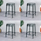 Nordic Plastic Stackable Barstool Simple Indoor Tall Stool with Square Seat Smoke Gray 4 Piece Set Counter Stool(26"H) Clearhalo 'Bar Furniture' 'Bar Stools' 'bar_stools' 'furn' 'furn_bar_stools' 'furniture_bar_stools' 'Kitchen & Dining Furniture' 'kitchen&dining_furn' 'kitchen' 'kitchen_furn' Furniture' 4290579