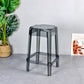 Nordic Plastic Stackable Barstool Simple Indoor Tall Stool with Square Seat Smoke Gray 1 Piece Counter Stool(26"H) Clearhalo 'Bar Furniture' 'Bar Stools' 'bar_stools' 'furn' 'furn_bar_stools' 'furniture_bar_stools' 'Kitchen & Dining Furniture' 'kitchen&dining_furn' 'kitchen' 'kitchen_furn' Furniture' 4290580
