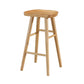 Industrial Wood Simple Barstool Indoor Tall Stool with Contoured Seat Clearhalo 'Bar Furniture' 'Bar Stools' 'bar_stools' 'furn' 'furn_bar_stools' 'furniture_bar_stools' 'Kitchen & Dining Furniture' 'kitchen&dining_furn' 'kitchen' 'kitchen_furn' Furniture' 4290594