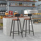 Modern Armless Backrest Counter Stool Iron Household Bar Stool with Cushion Clearhalo 'Bar Furniture' 'Bar Stools' 'bar_stools' 'furn' 'furn_bar_stools' 'furniture_bar_stools' 'Kitchen & Dining Furniture' 'kitchen&dining_furn' 'kitchen' 'kitchen_furn' Furniture' 4293928