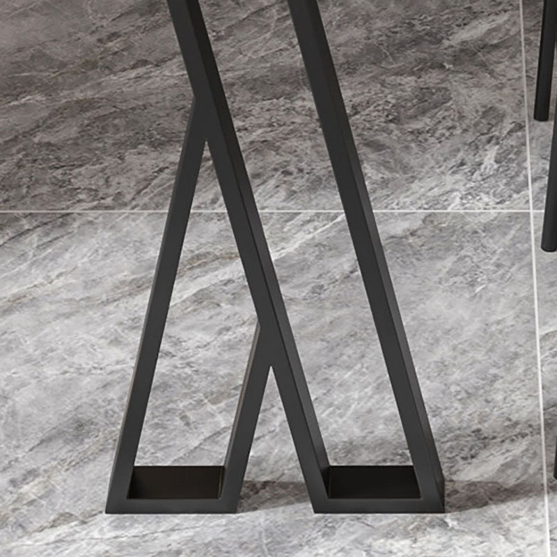 Industrial Style Bar Table Artificial Stone Top 42-inch Height Pub Table for Dining Room Clearhalo 'Bar Furniture' 'Bar Tables' 'bar_tables' 'furn' 'furn_bar_tables' 'Furniture' 'furniture_bar_tables' 'Kitchen & Dining Furniture' 'kitchen&dining_furn' 'kitchen' 4296136