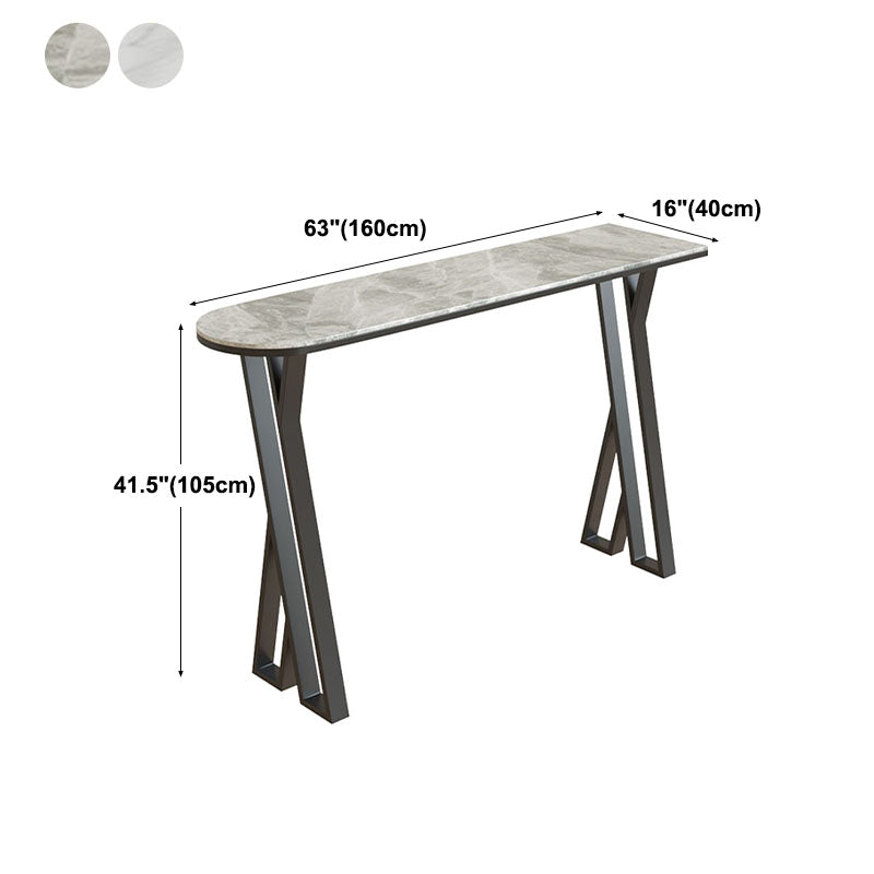 Industrial Style Bar Table Artificial Stone Top 42-inch Height Pub Table for Dining Room Clearhalo 'Bar Furniture' 'Bar Tables' 'bar_tables' 'furn' 'furn_bar_tables' 'Furniture' 'furniture_bar_tables' 'Kitchen & Dining Furniture' 'kitchen&dining_furn' 'kitchen' 4296144
