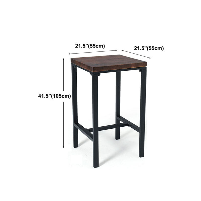 Industrial Style Rectangle Top Counter Table Pine Top 42-inch Height Table Clearhalo 'Bar Furniture' 'Bar Tables' 'bar_tables' 'furn' 'furn_bar_tables' 'Furniture' 'furniture_bar_tables' 'Kitchen & Dining Furniture' 'kitchen&dining_furn' 'kitchen' 4296191