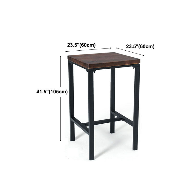Industrial Style Rectangle Top Counter Table Pine Top 42-inch Height Table Clearhalo 'Bar Furniture' 'Bar Tables' 'bar_tables' 'furn' 'furn_bar_tables' 'Furniture' 'furniture_bar_tables' 'Kitchen & Dining Furniture' 'kitchen&dining_furn' 'kitchen' 4296192