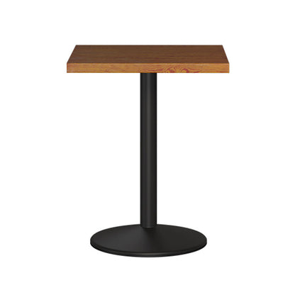 Industrial Wood Top Counter Table Black Metal Base Table for Coffee Shop 21.7"L x 21.7"W x 29.5"H Square Without Chairs Clearhalo 'Bar Furniture' 'Bar Tables' 'bar_tables' 'furn' 'furn_bar_tables' 'Furniture' 'furniture_bar_tables' 'Kitchen & Dining Furniture' 'kitchen&dining_furn' 'kitchen' 4296196
