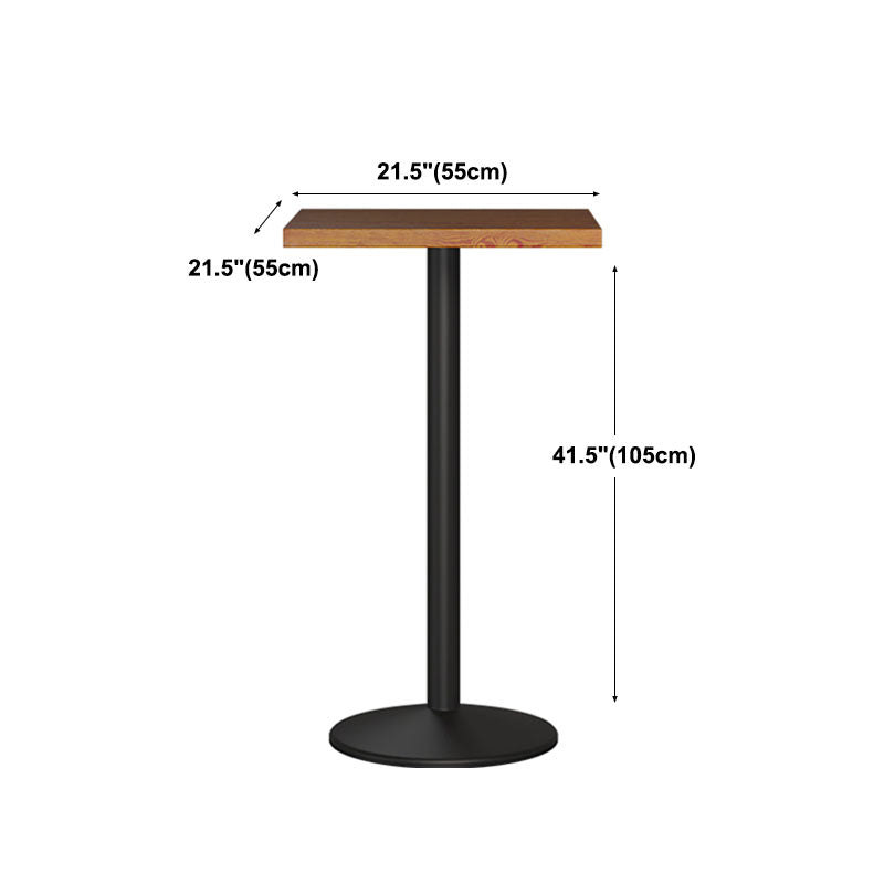 Industrial Wood Top Counter Table Black Metal Base Table for Coffee Shop Clearhalo 'Bar Furniture' 'Bar Tables' 'bar_tables' 'furn' 'furn_bar_tables' 'Furniture' 'furniture_bar_tables' 'Kitchen & Dining Furniture' 'kitchen&dining_furn' 'kitchen' 4296205