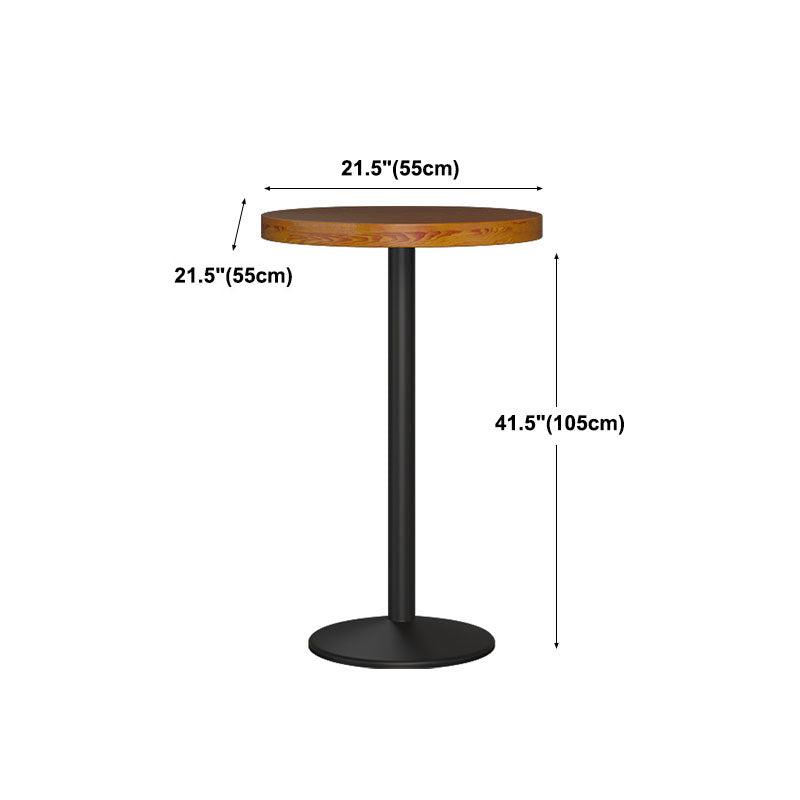 Industrial Wood Top Counter Table Black Metal Base Table for Coffee Shop Clearhalo 'Bar Furniture' 'Bar Tables' 'bar_tables' 'furn' 'furn_bar_tables' 'Furniture' 'furniture_bar_tables' 'Kitchen & Dining Furniture' 'kitchen&dining_furn' 'kitchen' 4296206