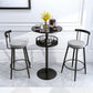 Marble Indoor Glam Bar Dining Table Iron Bistro Table with Single Pedestal Clearhalo 'Bar Furniture' 'Bar Tables' 'bar_tables' 'furn' 'furn_bar_tables' 'Furniture' 'furniture_bar_tables' 'Kitchen & Dining Furniture' 'kitchen&dining_furn' 'kitchen' 4296229