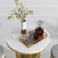 Marble Indoor Glam Bar Dining Table Iron Bistro Table with Single Pedestal Clearhalo 'Bar Furniture' 'Bar Tables' 'bar_tables' 'furn' 'furn_bar_tables' 'Furniture' 'furniture_bar_tables' 'Kitchen & Dining Furniture' 'kitchen&dining_furn' 'kitchen' 4296238