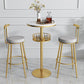 Marble Indoor Glam Bar Dining Table Iron Bistro Table with Single Pedestal Clearhalo 'Bar Furniture' 'Bar Tables' 'bar_tables' 'furn' 'furn_bar_tables' 'Furniture' 'furniture_bar_tables' 'Kitchen & Dining Furniture' 'kitchen&dining_furn' 'kitchen' 4296240