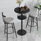 Marble Indoor Glam Bar Dining Table Iron Bistro Table with Single Pedestal Clearhalo 'Bar Furniture' 'Bar Tables' 'bar_tables' 'furn' 'furn_bar_tables' 'Furniture' 'furniture_bar_tables' 'Kitchen & Dining Furniture' 'kitchen&dining_furn' 'kitchen' 4296241