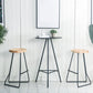 Round Indoor Industrial Bar Dining Table Iron Tripod Pedestal Bistro Table with Footrest Clearhalo 'Bar Furniture' 'Bar Tables' 'bar_tables' 'furn' 'furn_bar_tables' 'Furniture' 'furniture_bar_tables' 'Kitchen & Dining Furniture' 'kitchen&dining_furn' 'kitchen' 4296247