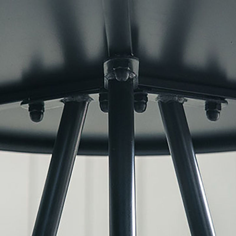 Round Indoor Industrial Bar Dining Table Iron Tripod Pedestal Bistro Table with Footrest Clearhalo 'Bar Furniture' 'Bar Tables' 'bar_tables' 'furn' 'furn_bar_tables' 'Furniture' 'furniture_bar_tables' 'Kitchen & Dining Furniture' 'kitchen&dining_furn' 'kitchen' 4296255