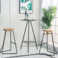 Round Indoor Industrial Bar Dining Table Iron Tripod Pedestal Bistro Table with Footrest Clearhalo 'Bar Furniture' 'Bar Tables' 'bar_tables' 'furn' 'furn_bar_tables' 'Furniture' 'furniture_bar_tables' 'Kitchen & Dining Furniture' 'kitchen&dining_furn' 'kitchen' 4296257
