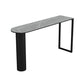 Nordic Glam Style Bar Table Stone and Metal Pub Table- 42"H X 16"W Clearhalo 'Bar Furniture' 'Bar Tables' 'bar_tables' 'furn' 'furn_bar_tables' 'Furniture' 'furniture_bar_tables' 'Kitchen & Dining Furniture' 'kitchen&dining_furn' 'kitchen' 4296268