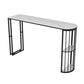 Nordic Glam Style Bar Table 42-inch Height Metal Base Bistro Table for Dining Room Black Without Chairs Clearhalo 'Bar Furniture' 'Bar Tables' 'bar_tables' 'furn' 'furn_bar_tables' 'Furniture' 'furniture_bar_tables' 'Kitchen & Dining Furniture' 'kitchen&dining_furn' 'kitchen' 4296301
