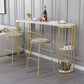 Nordic Glam Style Bar Table 42-inch Height Metal Base Bistro Table for Dining Room Clearhalo 'Bar Furniture' 'Bar Tables' 'bar_tables' 'furn' 'furn_bar_tables' 'Furniture' 'furniture_bar_tables' 'Kitchen & Dining Furniture' 'kitchen&dining_furn' 'kitchen' 4296307