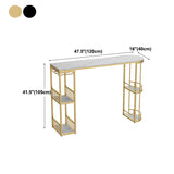 Glam Style Cocktail Bar Table 42-inch Height Metal Base Bar Storage Table Clearhalo 'Bar Furniture' 'Bar Tables' 'bar_tables' 'furn' 'furn_bar_tables' 'Furniture' 'furniture_bar_tables' 'Kitchen & Dining Furniture' 'kitchen&dining_furn' 'kitchen' 4296348