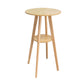 Industrial Natural Wood Bar Table 23.6"W Round Top Bistro Table for Cafe Storage Included Without Chairs Clearhalo 'Bar Furniture' 'Bar Tables' 'bar_tables' 'furn' 'furn_bar_tables' 'Furniture' 'furniture_bar_tables' 'Kitchen & Dining Furniture' 'kitchen&dining_furn' 'kitchen' 4296364
