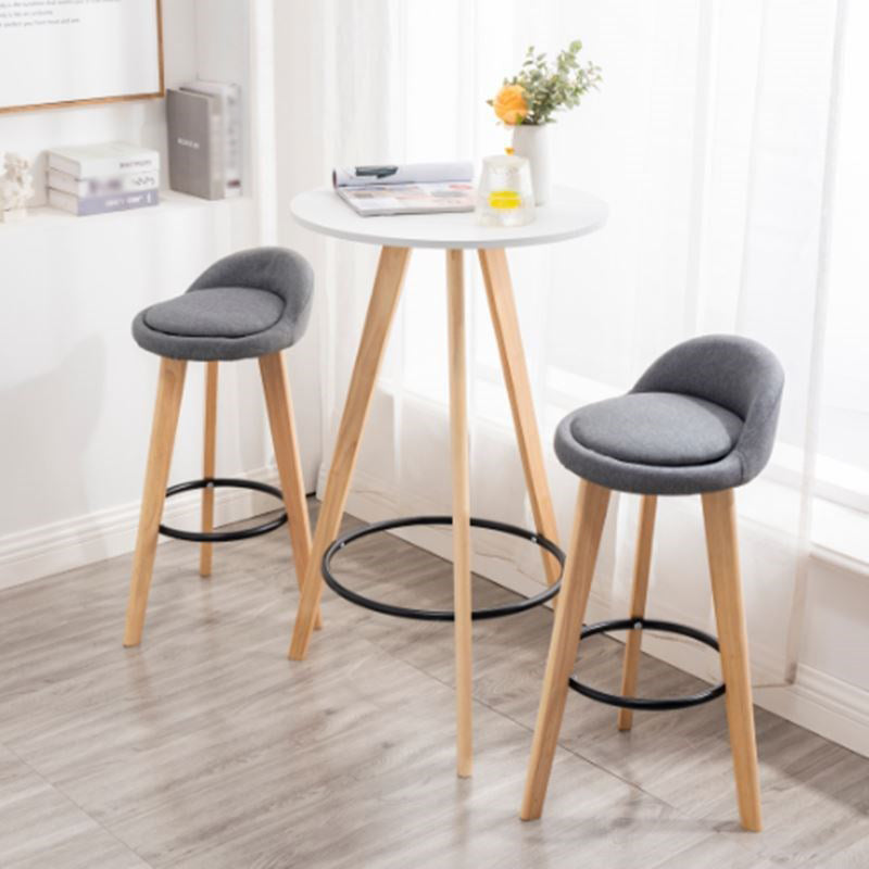 Industrial Natural Wood Bar Table 23.6"W Round Top Bistro Table for Cafe Clearhalo 'Bar Furniture' 'Bar Tables' 'bar_tables' 'furn' 'furn_bar_tables' 'Furniture' 'furniture_bar_tables' 'Kitchen & Dining Furniture' 'kitchen&dining_furn' 'kitchen' 4296365