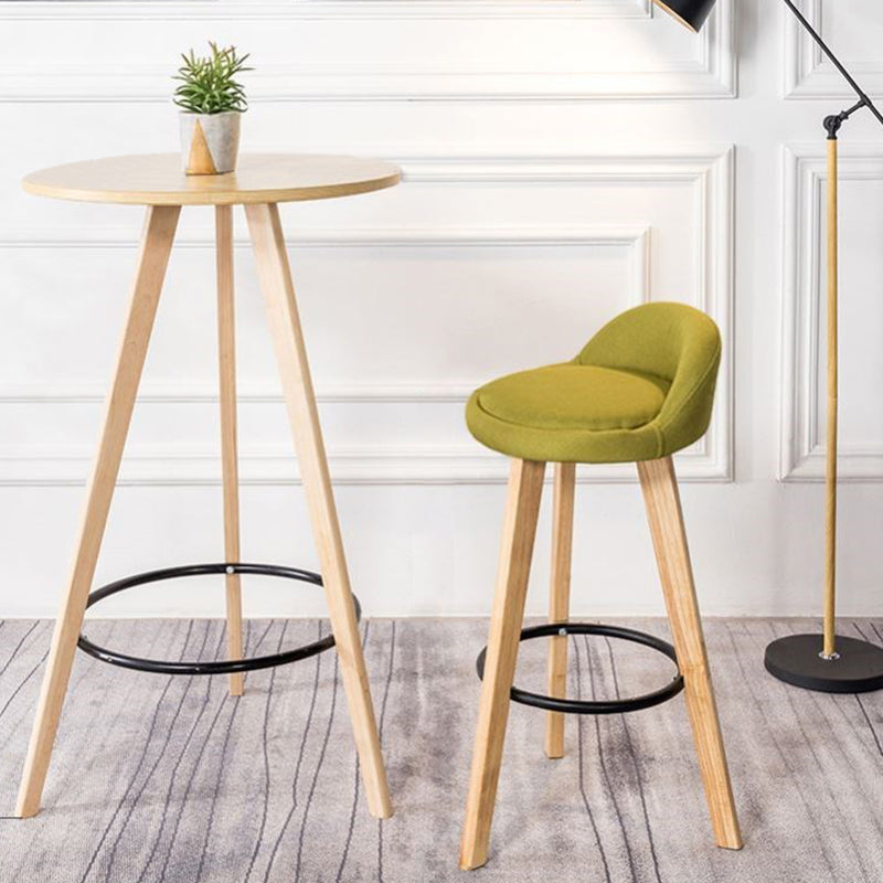 Industrial Natural Wood Bar Table 23.6"W Round Top Bistro Table for Cafe Clearhalo 'Bar Furniture' 'Bar Tables' 'bar_tables' 'furn' 'furn_bar_tables' 'Furniture' 'furniture_bar_tables' 'Kitchen & Dining Furniture' 'kitchen&dining_furn' 'kitchen' 4296366