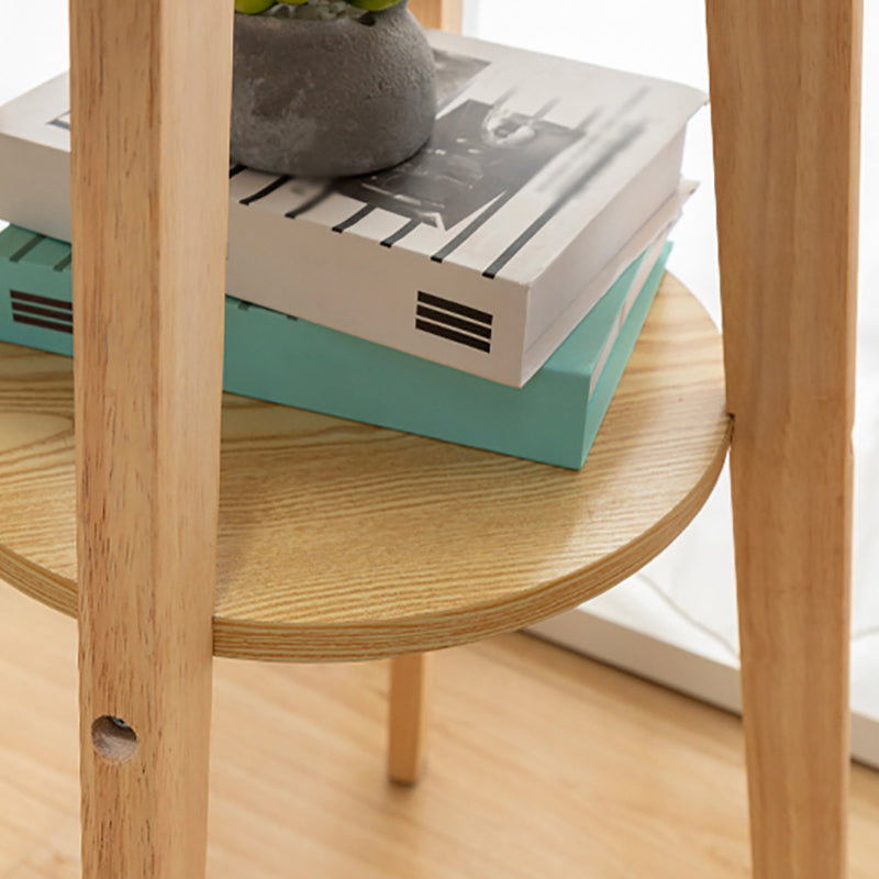 Industrial Natural Wood Bar Table 23.6"W Round Top Bistro Table for Cafe Clearhalo 'Bar Furniture' 'Bar Tables' 'bar_tables' 'furn' 'furn_bar_tables' 'Furniture' 'furniture_bar_tables' 'Kitchen & Dining Furniture' 'kitchen&dining_furn' 'kitchen' 4296371