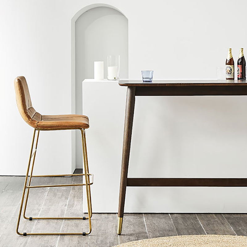 Industrial Wood Trestle Bar Table Specialty Indoor Bistro Table - 53" x 18" x 40" Clearhalo 'Bar Furniture' 'Bar Tables' 'bar_tables' 'furn' 'furn_bar_tables' 'Furniture' 'furniture_bar_tables' 'Kitchen & Dining Furniture' 'kitchen&dining_furn' 'kitchen' 4296380