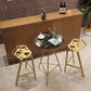 Glam Style Gold Iron Bar Table Round Top Marble Indoor Bistro Table - 23.6"W x 41.3"H Clearhalo 'Bar Furniture' 'Bar Tables' 'bar_tables' 'furn' 'furn_bar_tables' 'Furniture' 'furniture_bar_tables' 'Kitchen & Dining Furniture' 'kitchen&dining_furn' 'kitchen' 4296402