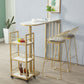 Industrial Style 41.3"H Bar Table Faux Marble White Top Specialty Bistro Table Clearhalo 'Bar Furniture' 'Bar Tables' 'bar_tables' 'furn' 'furn_bar_tables' 'Furniture' 'furniture_bar_tables' 'Kitchen & Dining Furniture' 'kitchen&dining_furn' 'kitchen' 4296418