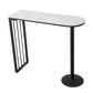 Industrial Style 41.3"H Bar Table Faux Marble White Top Specialty Bistro Table Clearhalo 'Bar Furniture' 'Bar Tables' 'bar_tables' 'furn' 'furn_bar_tables' 'Furniture' 'furniture_bar_tables' 'Kitchen & Dining Furniture' 'kitchen&dining_furn' 'kitchen' 4296421