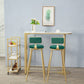 Industrial Style 41.3"H Bar Table Faux Marble White Top Specialty Bistro Table Clearhalo 'Bar Furniture' 'Bar Tables' 'bar_tables' 'furn' 'furn_bar_tables' 'Furniture' 'furniture_bar_tables' 'Kitchen & Dining Furniture' 'kitchen&dining_furn' 'kitchen' 4296428