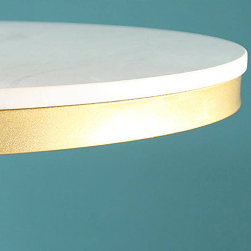 Glam Gold Metal Bar Table 21.6"W Top Marble Bistro Table for Breakroom Clearhalo 'Bar Furniture' 'Bar Tables' 'bar_tables' 'furn' 'furn_bar_tables' 'Furniture' 'furniture_bar_tables' 'Kitchen & Dining Furniture' 'kitchen&dining_furn' 'kitchen' 4296456