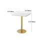 Glam Gold Metal Bar Table 21.6"W Top Marble Bistro Table for Breakroom Clearhalo 'Bar Furniture' 'Bar Tables' 'bar_tables' 'furn' 'furn_bar_tables' 'Furniture' 'furniture_bar_tables' 'Kitchen & Dining Furniture' 'kitchen&dining_furn' 'kitchen' 4296461