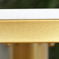 Glam Gold Metal Bar Table 21.6"W Round Top Marble Bistro Table for Breakroom Clearhalo 'Bar Furniture' 'Bar Tables' 'bar_tables' 'furn' 'furn_bar_tables' 'Furniture' 'furniture_bar_tables' 'Kitchen & Dining Furniture' 'kitchen&dining_furn' 'kitchen' 4296469