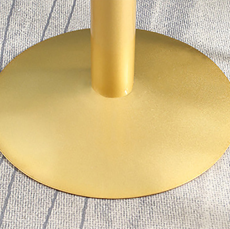 Glam Gold Metal Bar Table 21.6"W Round Top Marble Bistro Table for Breakroom Clearhalo 'Bar Furniture' 'Bar Tables' 'bar_tables' 'furn' 'furn_bar_tables' 'Furniture' 'furniture_bar_tables' 'Kitchen & Dining Furniture' 'kitchen&dining_furn' 'kitchen' 4296470