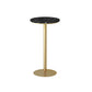 Glam Style Gold Metal Bar Table 21.6"W Top Marble Indoor Bistro Table Black Round Without Chairs Clearhalo 'Bar Furniture' 'Bar Tables' 'bar_tables' 'furn' 'furn_bar_tables' 'Furniture' 'furniture_bar_tables' 'Kitchen & Dining Furniture' 'kitchen&dining_furn' 'kitchen' 4296483