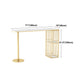 Glam Style 41.3"H Bar Table Marble White Top Specialty Bistro Table in Gold Clearhalo 'Bar Furniture' 'Bar Tables' 'bar_tables' 'furn' 'furn_bar_tables' 'Furniture' 'furniture_bar_tables' 'Kitchen & Dining Furniture' 'kitchen&dining_furn' 'kitchen' 4296505